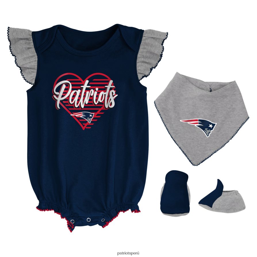 Patriots Jersey Conjunto de pechera y patucos all the love para ninas recien nacidas y bebes azul marino gris jaspeado 2822883068 ninos ropa 2822883068 New England Patriots Jerseys Peru de alta calida...